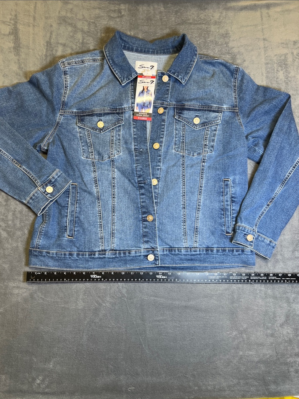 Seven7 Blue Denim Trucker Jacket